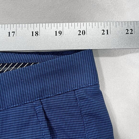 Bonobos Golf Pants Men Blue Straight Fit Micro Houndstooth‎ Zip Ankle Size 40X32 - Picture 11 of 13